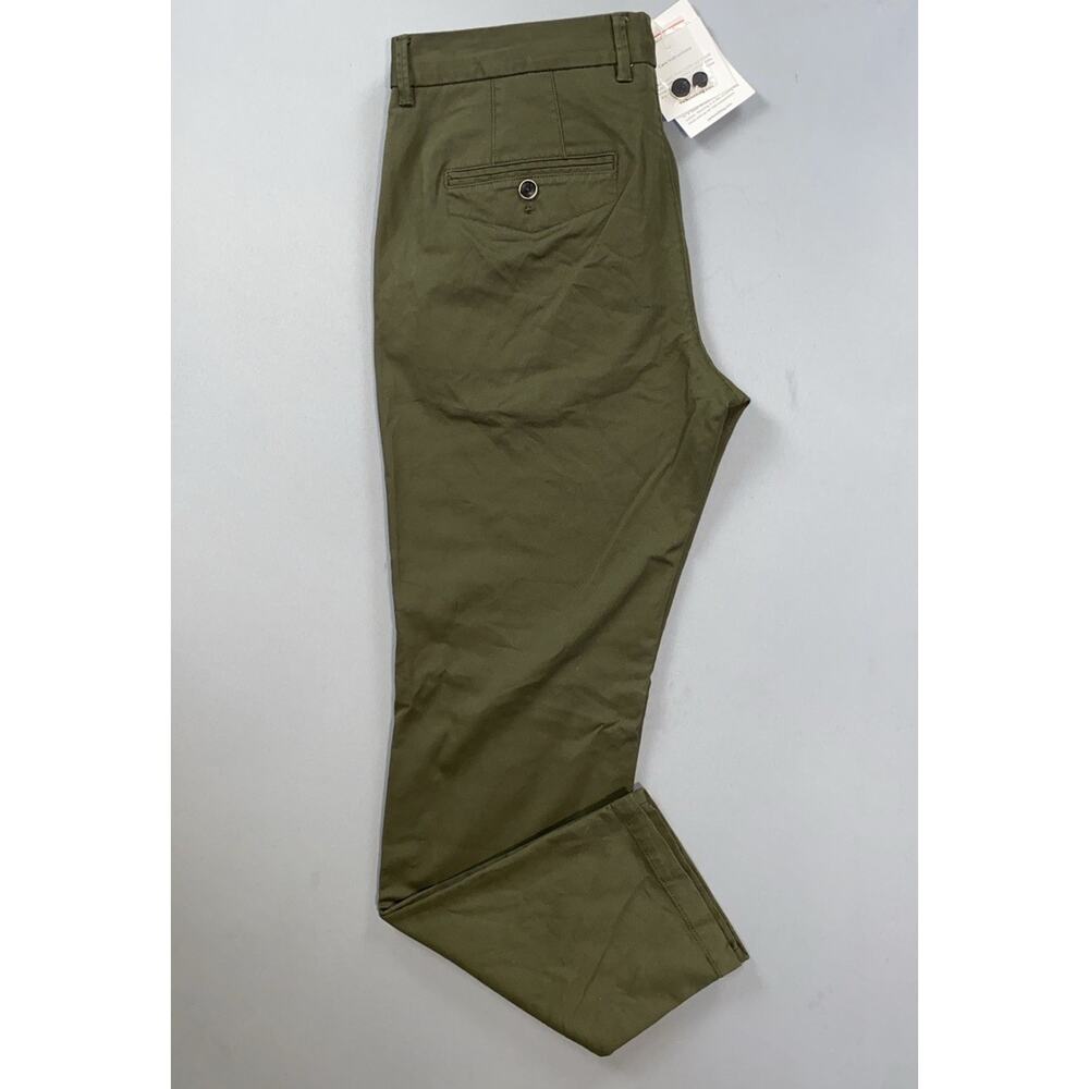 PERK Feel Good Chinos Slim Fit Stretch Casual Pants in Olive. Men's 33X30, NWT!